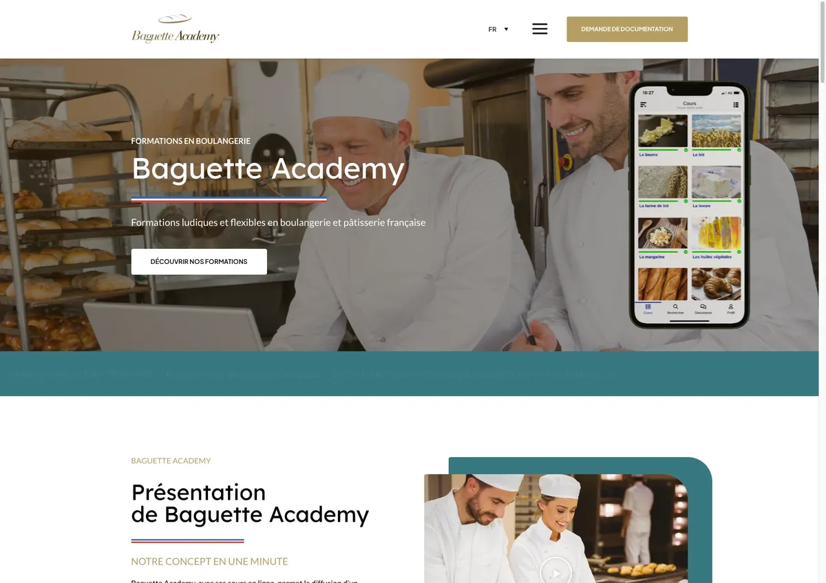 BAGUETTE ACADEMY Lyon: startup E-learning - Cours en ligne - Mooc: Présentation de l'entreprise